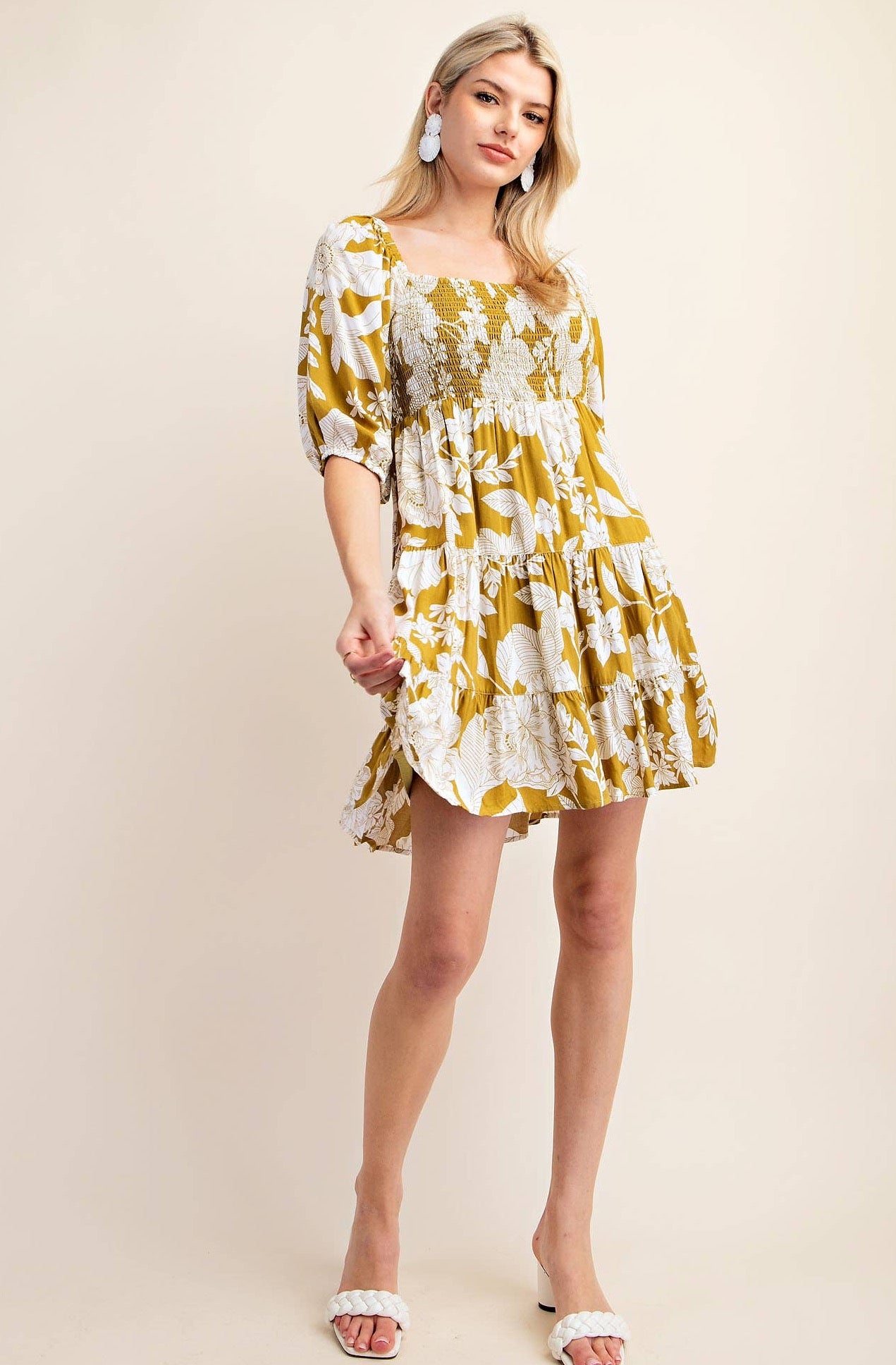 Floral Bubble Gypsy Dress