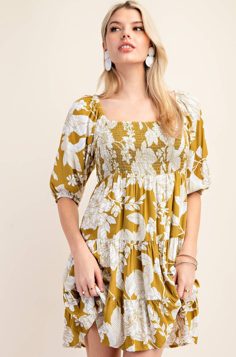 Floral Bubble Gypsy Dress